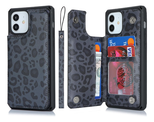 Cavor Funda Tipo Cartera Para  Phone 12 Con Tarjetero, Fund