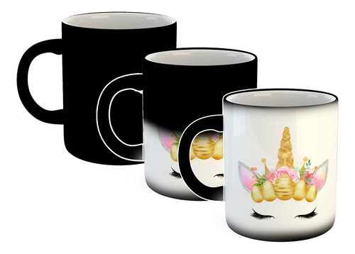 Taza Magica Unicornio Colores Flores Huevos M6