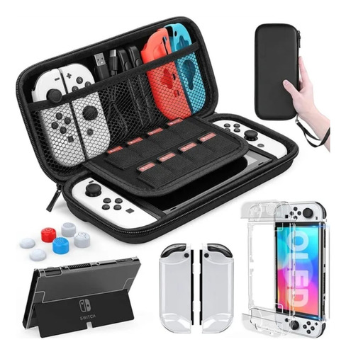 Case Bag Estojo P/ Nintendo Switch Oled Capa + Película Tela