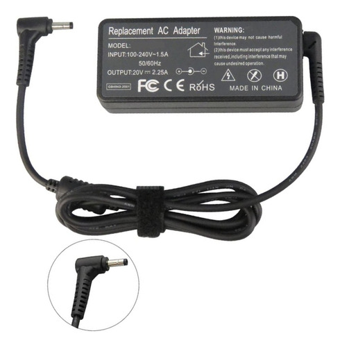 Cargador Lenovo 20v 3.25a 65w 4.0x1.7mm Plug