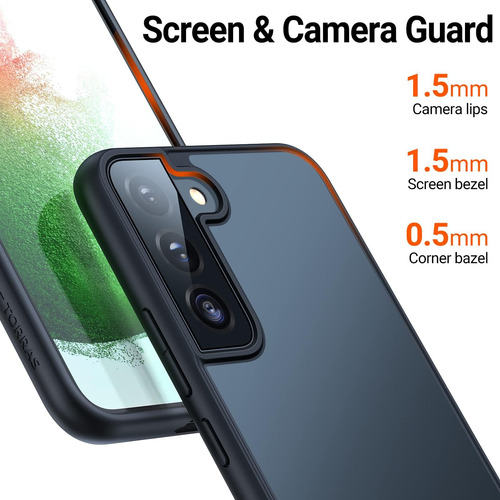 Torras Shockproof Galaxy S22 Case, [gota De Grado Militar Pr