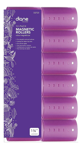 Rodillo Magnético Para El Cabello Diane, Lavanda, 1 3/4 PuLG