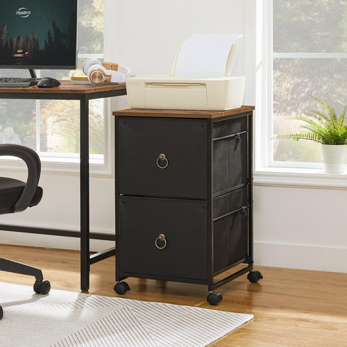 2 Drawer Mobile File Cabinet, Filing Cabinet With Outlet And