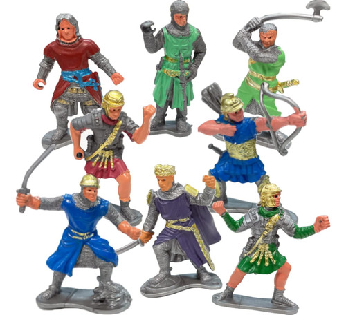 Liberty Imports 8 Figuras Medievales De Caballero  Figur.