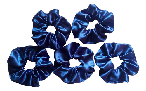 12 Scrunchies Azules Para Cabello - Estilo Y Comodidad Azul