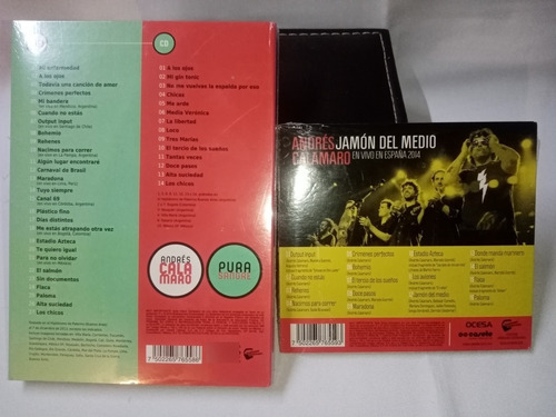Andres Calamaro Pura Sangre Cd Y Dvd, Y Cd Jamon Del Medio (Usado)