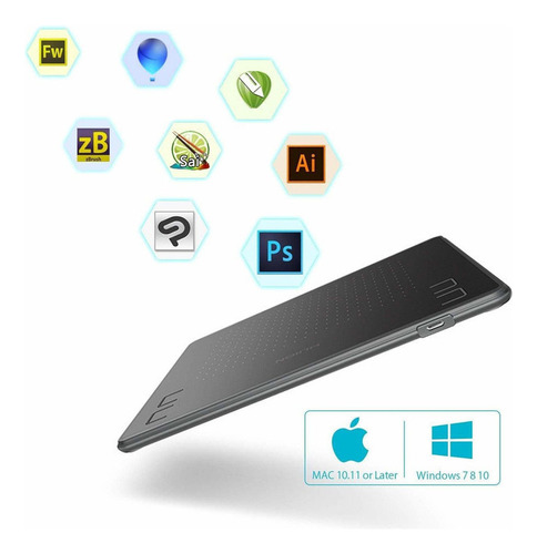 A Tableta Digitalizadora Negra Huion Inspiroy H430p