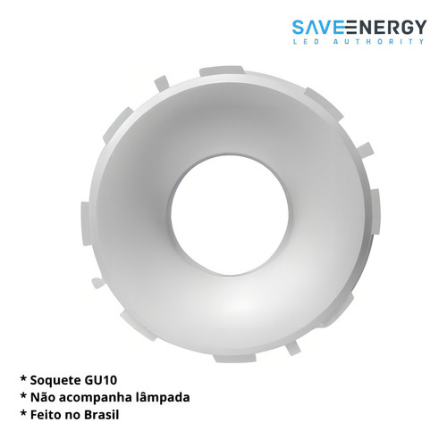 Spot Embutir No Frame Sand Recuado Ar70 Gu10 Branco Save Energy