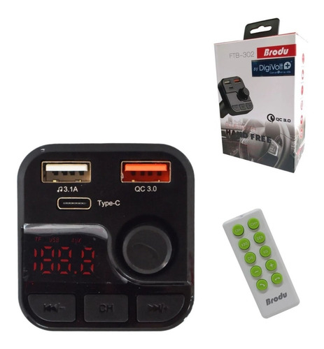 Transmisor Fm Bluetooth Mp3 Manos Libres Autos Camionetas