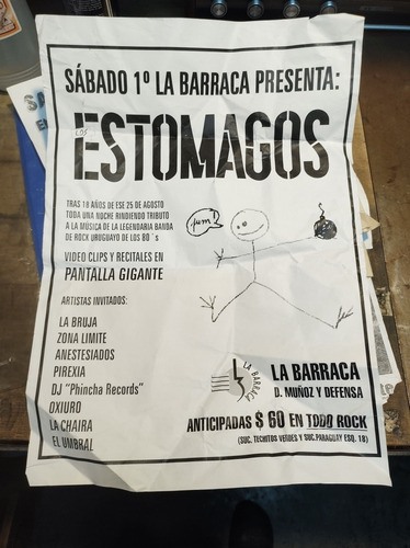 Los Estómagos Afiche Original, Pirexia El Umbral La Bruja