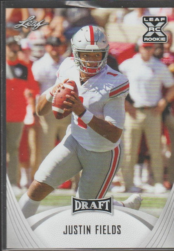 Leaf Draft 2 2021 Justin Fields Ohio State Buckeyes Xrc (rc)