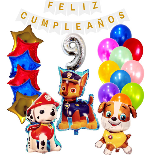 Combo Kit Globos Paw Patrol 3