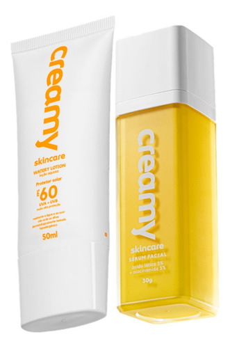 Kit Creamy Skincare Protetor Solar Facial Fps 60 Antirugas
