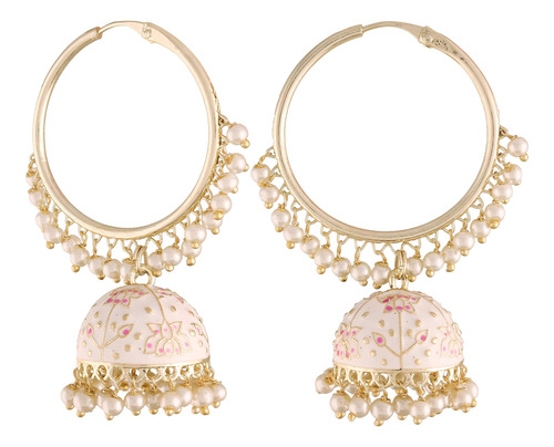 I Jewels Pendientes Jhumki Chapados En Oro De 18 Quilates In