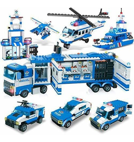 City Police, City Station Building Sets, 8 En 1 Mobile Comma