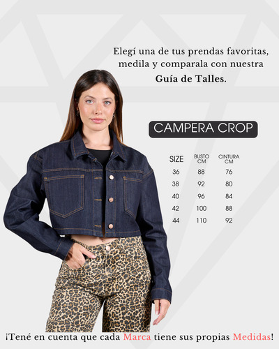 Campera De Jean Oversize Clasica Crop Rigida Mujer Tendencia