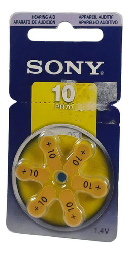 Bateria Para Aparelho Auditivo Sony Pr10-d6a 6 Unidades