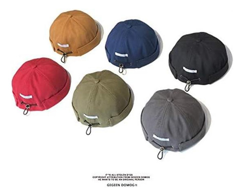 Gegeen Domog Hombres Beanie Docker Cap Rolled Cuff Retro Sku