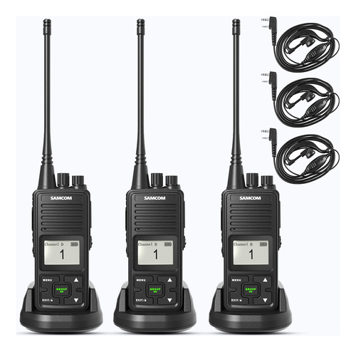 Walkie Talkies De 2 Vas Samcom De 3000 Mah De Largo Alcance,