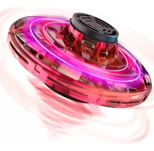 Spinner Voador Led Mini Drone Ufo Brinquedo Fidget Boomerang Cor Vermelho