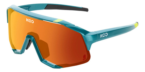Lentes De Ciclismo Koo Demos Bora Hansgrohe Metallic Verde/rojo Claro