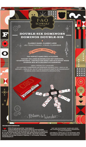 Spin Master Fao Schwarz Double Six Color Dot Dominó, Juego C