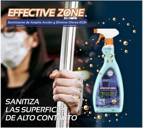 Liquido Sanitizante Effective Zone 600 Ml 