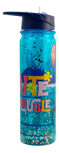 Botella Plástico Doble Pared Diamantina Stitch Live Action Color Lilo y Stitch Live Action