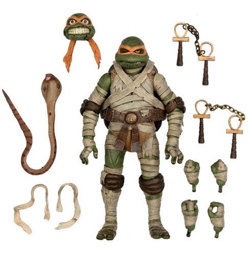 Tmnt X Universal Monsters Miguel Angel Como Momia Neca