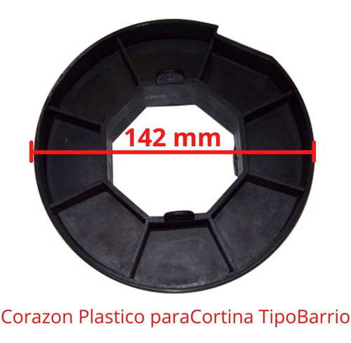 Imagen 2 de 10 de Corazón Plástico Para Eje De Cortinas Barrios 70 Mm