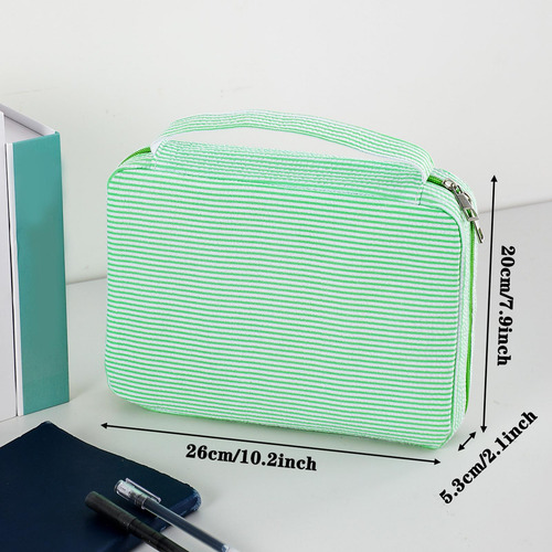 Organizador De Lápis Com Design De Alça Com Zíper, Verde