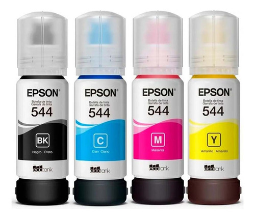 Pack 4 Tintas Epson Original T544 L110 /l3110 /l3150 /l5190