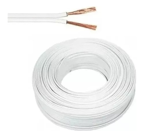 Cable Paralelo Blanco 2x14 Awg Aleación Cca (100 Metros)