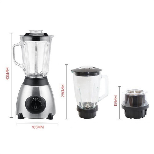 Licuadora De Acero Inoxidable Con Vaso De 1,5 Litros 2 En 1