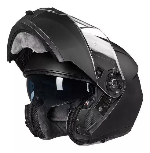 Casco Modular Adulto Para Moto Visera Doble Aprobado Dot Mod