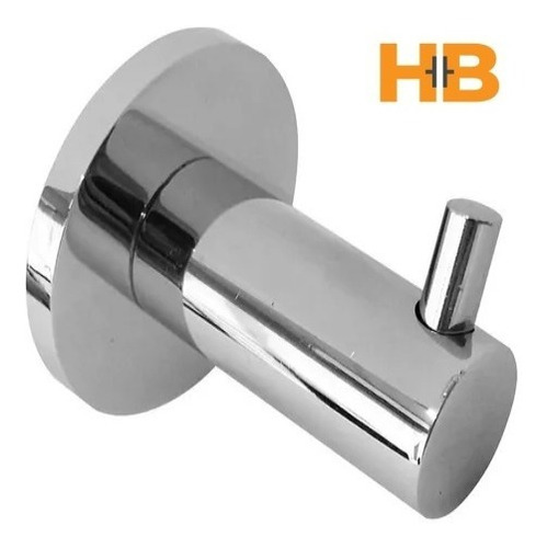 Imagen 1 de 4 de Percha Simple Amurar Linea Basic Redondo Bronce Niquel Baño