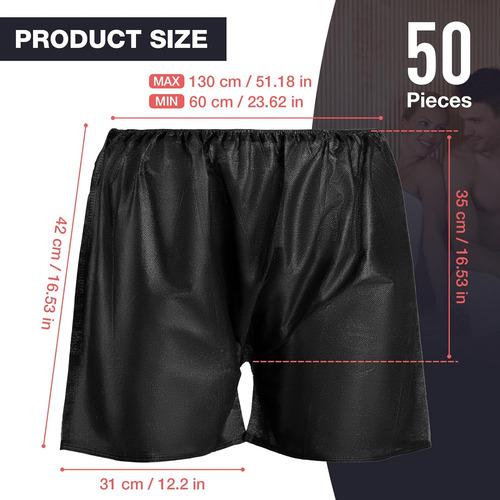 Noverlife 50pcs Shorts Boxer Para Hombres Desechables, Ropa