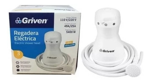 Ducha Regadera Electrica Calentador 110v Tipo Corona Griven 