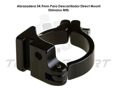 Abrazadera 34.9mm Descarrilador Montaje Directo Shimano Mtb