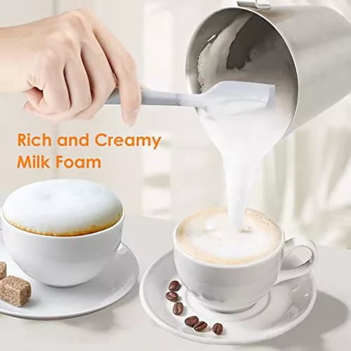 Secura Espumador de leche eléctrico, vaporizador automático de leche  caliente o fría para café, capuchino, café con leche, calentador de leche  de