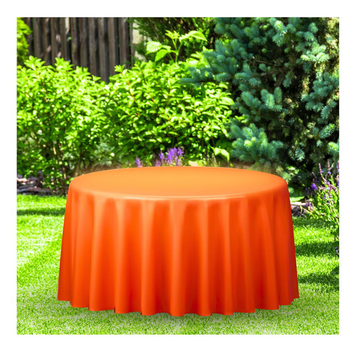 10 Manteles Redondos De Color 2.90 Diámetro Piezas Naranja Mantel Redondo
