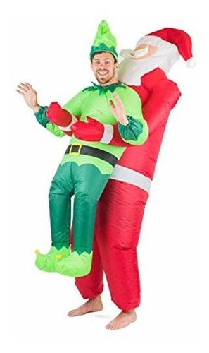 Disfraz Hombre - Christmas Xmas Santa's Elf Helper Inflatabl