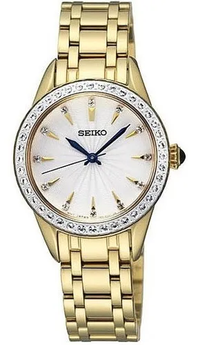 Reloj Seiko Dorado De Dama Y Piedras Srz386