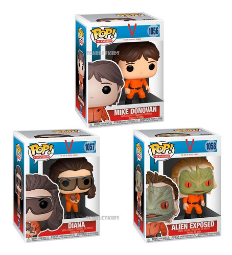 Funko Pop V Donovan + Diana + Alien Combo Original Scarlet