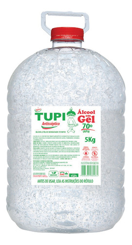 Álcool Gel 5kg Antisséptico 70% Bactericida Hospital Escola