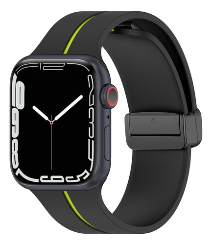 Malla Para Apple Watch All Series 42/44/45/49 23cm Negro Ver