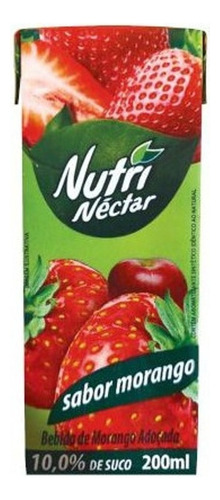  Suco Nutrinéctar Nectar De Fruta Morango Caixinha 200ml