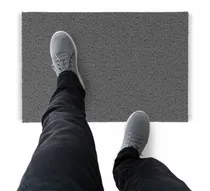 Comprar Tapete Capacho De Vinil Liso Higiene 450x60cm Cinza
