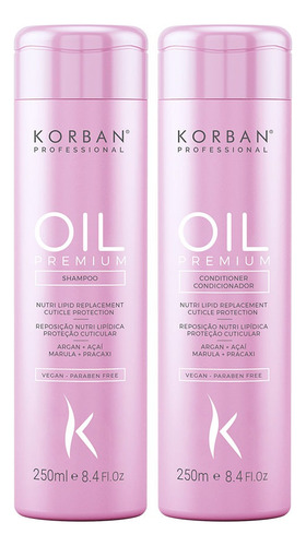Kit Shampoo E Condicionador Korban Oil Premium 250g