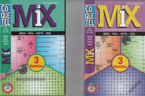 06 Palavras Cruzadas Coquetel Mix Fácil, Médio E Difícil